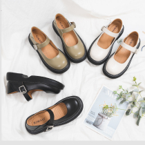 Count Cat Genuine Leather Mary Rare Shoes Womens Shoes Spring 2022 New Jk Uniforms College Wind Thick Leather Shoes Summer