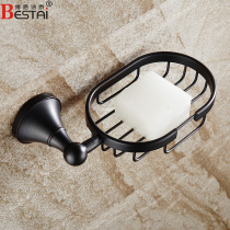 Bathroom European pendant retro all copper black bronze soap box soap dish black antique soap net soap rack