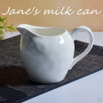 Jane European milk cans white ceramic milk cans milk buckets food sauce cans English Ceramic Milk Cup Tea bucket