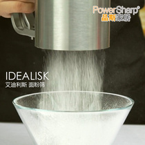  European and American thickened 430 stainless steel baking hand-held flour sieve Cup-type hand-pressed double-layer ultrafine filter powdered sugar sieve