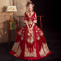 Xiuhe dress 2021 new bridal dress wedding toast suit dragon and phoenix coat Chinese style thin summer thin section Xiuhe