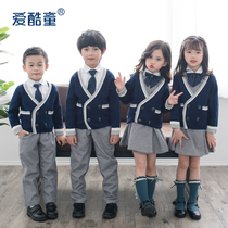 Love Cool Children Kindergarten Garden Service Childrens School Uniform Customized Spring and Autumn Dress Primary School Class Clothes British Style Academy Style Set