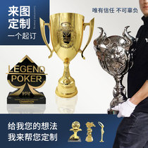 Metal trophy custom creative logo opening model Annual Competition Awards honor souvenir crystal trophy production