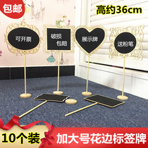 Creative Lace Small Blackboard Shop With Placard Price Tag Desktop Message Board Standing Label Display Cards DIY Memo