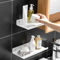 Japanese acrylic shelf non-punching rack kitchen bathroom bathroom wall-mounted plywood partition storage