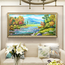 Silver chain European finished three-dimensional oil painting Jane European stream vision living room decorative painting luxury sofa background wall mural