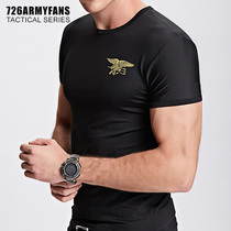 726 military fans special forces physical training suit t-shirt mens tactical short sleeve elastic quick-drying tights custom printing