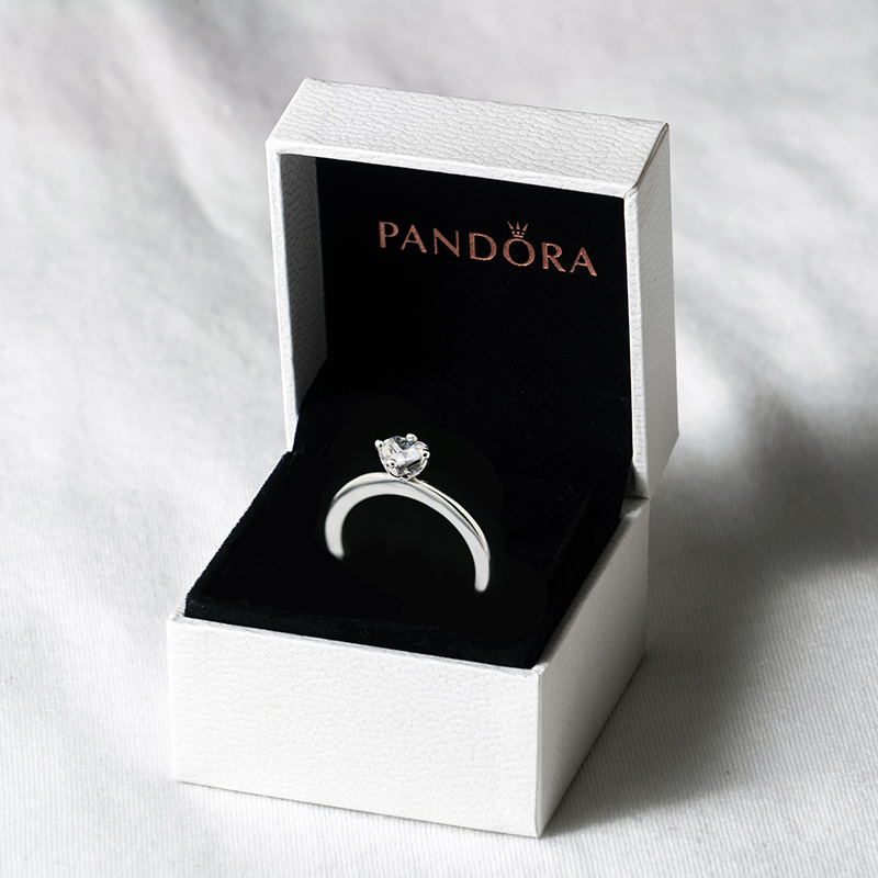 New Pandora official website PANDORA Valentines Day love zircon ring female couple 198691C01