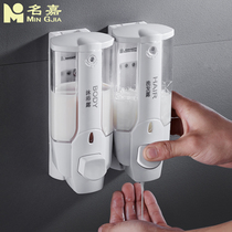 Famous Jia free perforated soap dispenser wall-mounted hand sanitizer box toilet punch press shampoo shower gel box bottle
