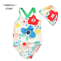 Childrens professional swimsuit Female training Girl one-piece quick-drying ins Girl swimsuit Child princess cute Japanese