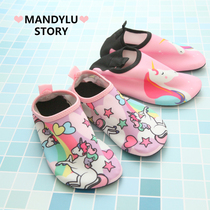 Children wading swimming beach diving soft shoes quick dry baby sandals anti-skid cut swimming back to the stream soft shoes