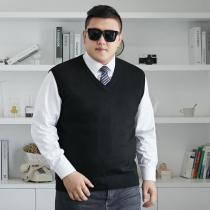 300 Jin fat fat plus size mens waistcoat fat knit vest middle-aged dad extra-large waistcoat