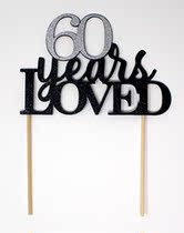 All About Details CAT60YL 60 Years Loved Cake (Bla