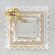 Cloth Art Switch Protective Sheath Switch Patch Wall Sticking Idea Living-room Frame Lamp Wall Socket Decoration Patch Minimalist