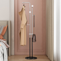 Light luxury iron floor-to-ceiling coat rack bedroom household metal hanger modern simple marble rack