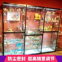 Shanghai hand-made display cabinet Household dust-proof toy model box Glass display cabinet jewelry LEGO split-layer display cabinet
