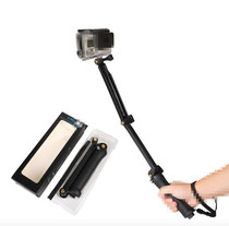 Tri-fold selfie stick three 3-way handle to adjust arm applicable gopro accessories hero7 6 5 4 camera