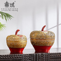 Thailand imported wood carving jewelry storage box jewelry box Southeast Asian wood carving crafts decoration decoration
