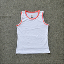 Foreign trade original single female youth competition tennis suit sports vest quick-drying summer thin top round neck childrens clothing white