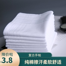 He Mu Ji five cotton handkerchief pure white handkerchief DIY tie dyed vintage small handkerchief from Xinjiang long staple cotton