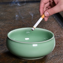 Celadon large coffee table ashtray home living room anti-fly ash office Hotel ashtray creative gift ins Wind