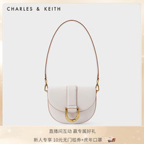 CHARLES & KEITH retro-air CK2-80781454 Ms. Metal Light Horse Horse Clock Single Shoulder Under Pack