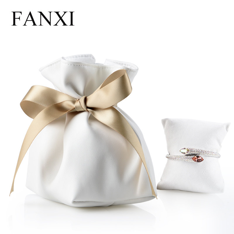 Versace FANXI gift bag fashion PU leather DIY bow ribbon jewelry jewelry bracelet bag bag collection bag