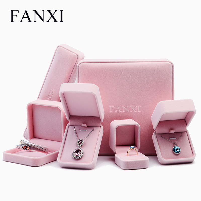 Versace FANXI ring box pink velvet ring stud necklace bracelet jewelry collection box jewelry box