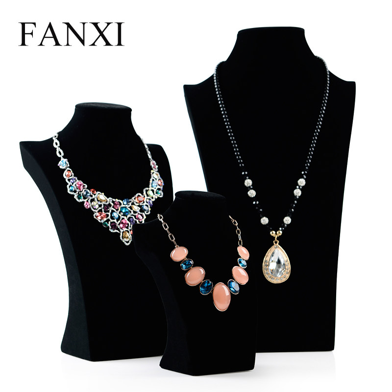 FANXI Versace black velvet necklace model neck jewelry frame neck model jewelry display prop RX00104