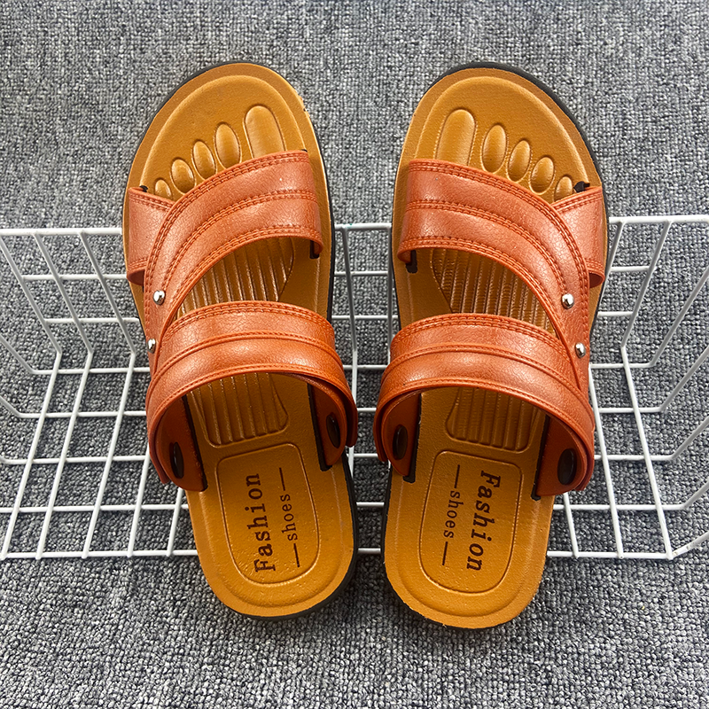 Vietnamese rubber sandals men's large summer dual-use plastic outdoor anti-skid beach casual shoes trend sandals and slippers