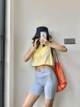 MORNING MORNING mom super beautiful color matching seamless fitness sports tie-dye sleeveless top yoga quick-drying blouse
