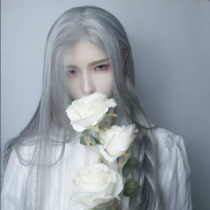Long straight wig Unisex Middle temperament Ancient style cos universal Hanfu modeling repair face two yuan full headgear