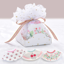 Newborn supplies Baby birth gift box Male treasure female treasure saliva towel Cotton bib baby bib full moon gift