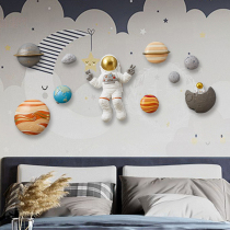 Nordic astronaut 3D three-dimensional hanging room TV background wall decoration pendant childrens room Wall Wall Wall
