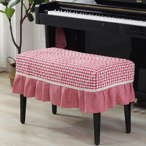 Piano stool cover single cotton piano stool cushion seat cover modern simple style double dustproof piano chair cover