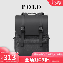 polo mens double shoulder bag fashion new bag business multifunction travel flip pack male trend computer bag