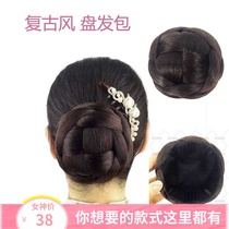 Retro hair bag ancient costume plate hair bowl wig bag bride Pan film and television with cheongsam Chinese style