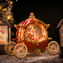 christmas ornament Scene Arrangement Ornaments Old Man carriage Snowflake Ornaments Night Light Gift christmas