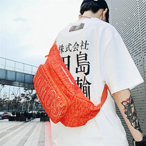 Chest Bag Mens Tide brand large capacity Mens backpack personality street trend shoulder bag shoulder bag hip hop Korean version running bag