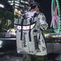  School bag male college student tide brand large capacity backpack personality reflective basketball backpack fashion computer travel bag female