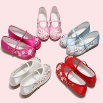 Childrens performance embroidered dance shoes ancient clothes children high boots primary school students classical performance shoes girls shoes
