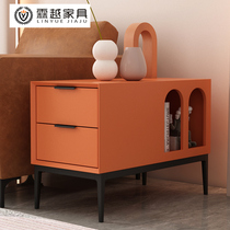 Italian minimalist wood sofa side cabinet Nordic luxury corner modern simple small side table coffee table locker
