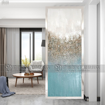 Modern art glass double-sided screen partition Home decoration European living room entrance background wall abstract craft simplicity