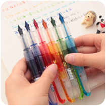 Japan Baile PILOT vitality small pen transparent mini pen SPN-20F pen 8 color into primary school students pen students Special Grade 3 ink bag children practice