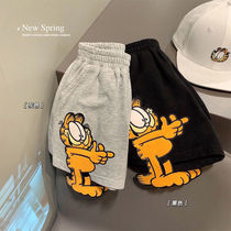 Childrens pants 2021 summer New loose childrens pants baby Foreign style Joker three-dimensional cartoon casual shorts