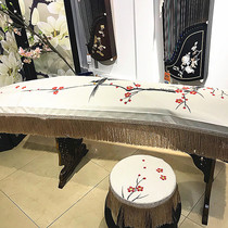 Original hand-painted ancient kite cover tassel piano cover happy brow literary dust-proof Zheng cover stool cover instrument
