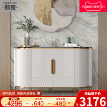 Light luxury porch cabinet modern simple entrance cabinet living room locker against the wall marble cabinet American side cabinet