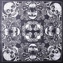 Four skeletons Hip hop hijab Hip hop big towel Hiphop overalls accessories Sports hair band Dark brunette ornaments