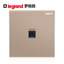 Rogrand switch socket panel Yijing rose gold one computer class six network cable wall power supply Type 86