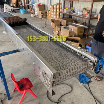 Stainless steel chain plate strut conveyor lifting climbing high temperature resistant assembly line chain mesh flat top conveyor belt